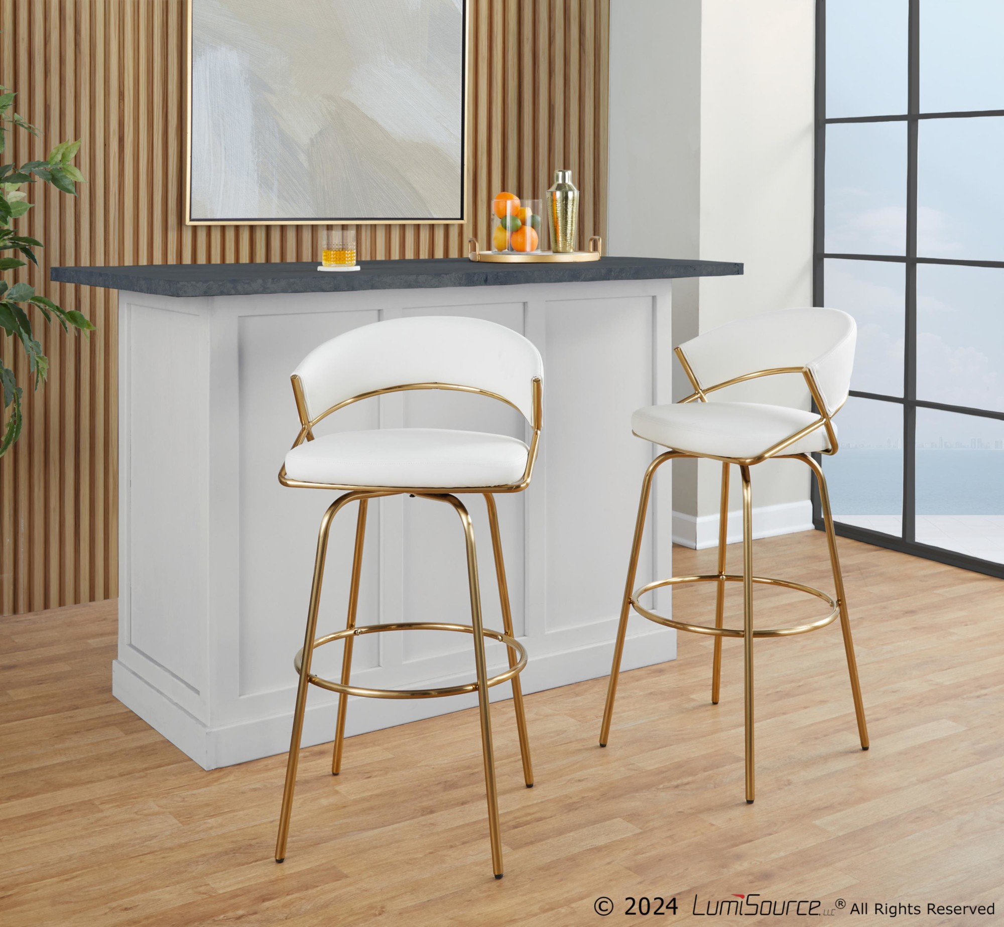 Jie 30" Fixed-height Barstool - Set Of 2